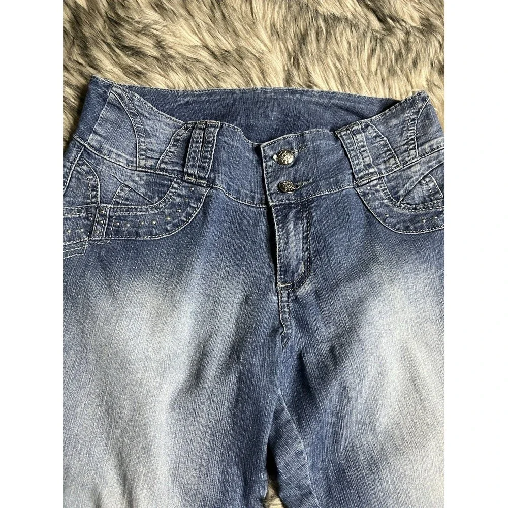 Vintage Y2K Capri Denim Jeans Secret Love Sz 12 Women